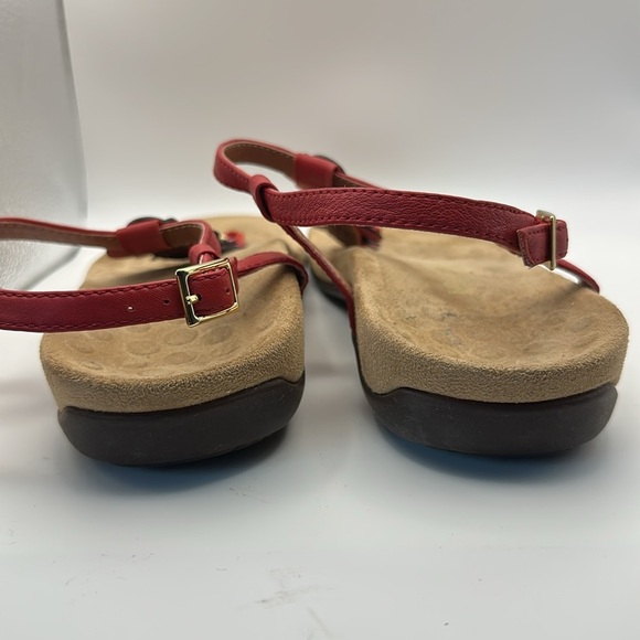 Vionic Red Floral Women's Sandals size 6 - Picture 3 of 5